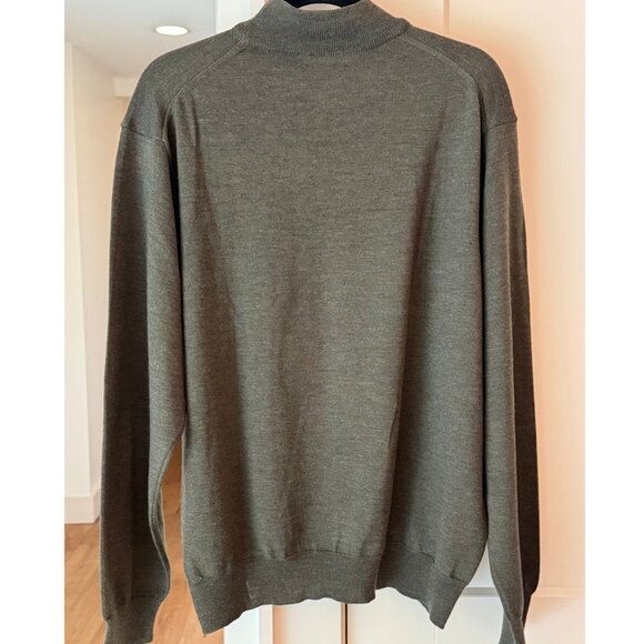 Jos. A. Bank Merino Wool Sweater L Mock Neck Vintage Made in Italy - Picture 1 of 6